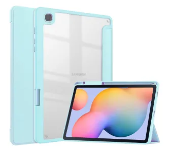 Etui na tablet Bizon Case Tab Clear Matt z klapką do Samsung Galaxy Tab S6 Lite 2024/2022/2020 Błękitny