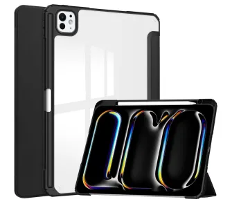 Etui na tablet Bizon Case Tab Clear Matt z klapką do iPad Pro 11" 2025 / 2024 Czarny