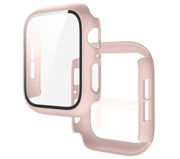 Bizon Case Watch Adamo do Apple Watch SE 3 / SE 2 / SE / 6 / 5 / 4 44mm Satynowy różowy