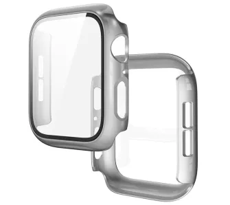 Etui Bizon Case Watch Adamo do Apple Watch SE 3 / SE 2 / SE / 6 / 5 / 4 44mm Matowy srebrny