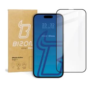 Szkło hartowane Bizon pełne Edge 2 do iPhone 14 Pro