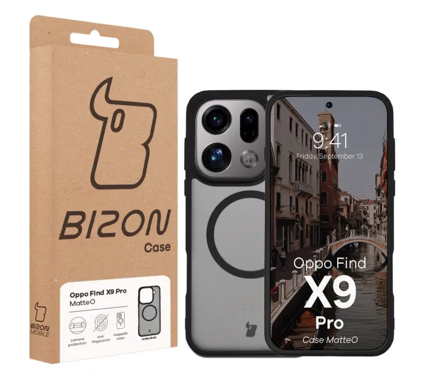Bizon MatteO do Oppo Find X9 Pro Przydymiony-czarny