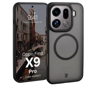 Etui Bizon MatteO do Oppo Find X9 Pro Przydymiony-czarny
