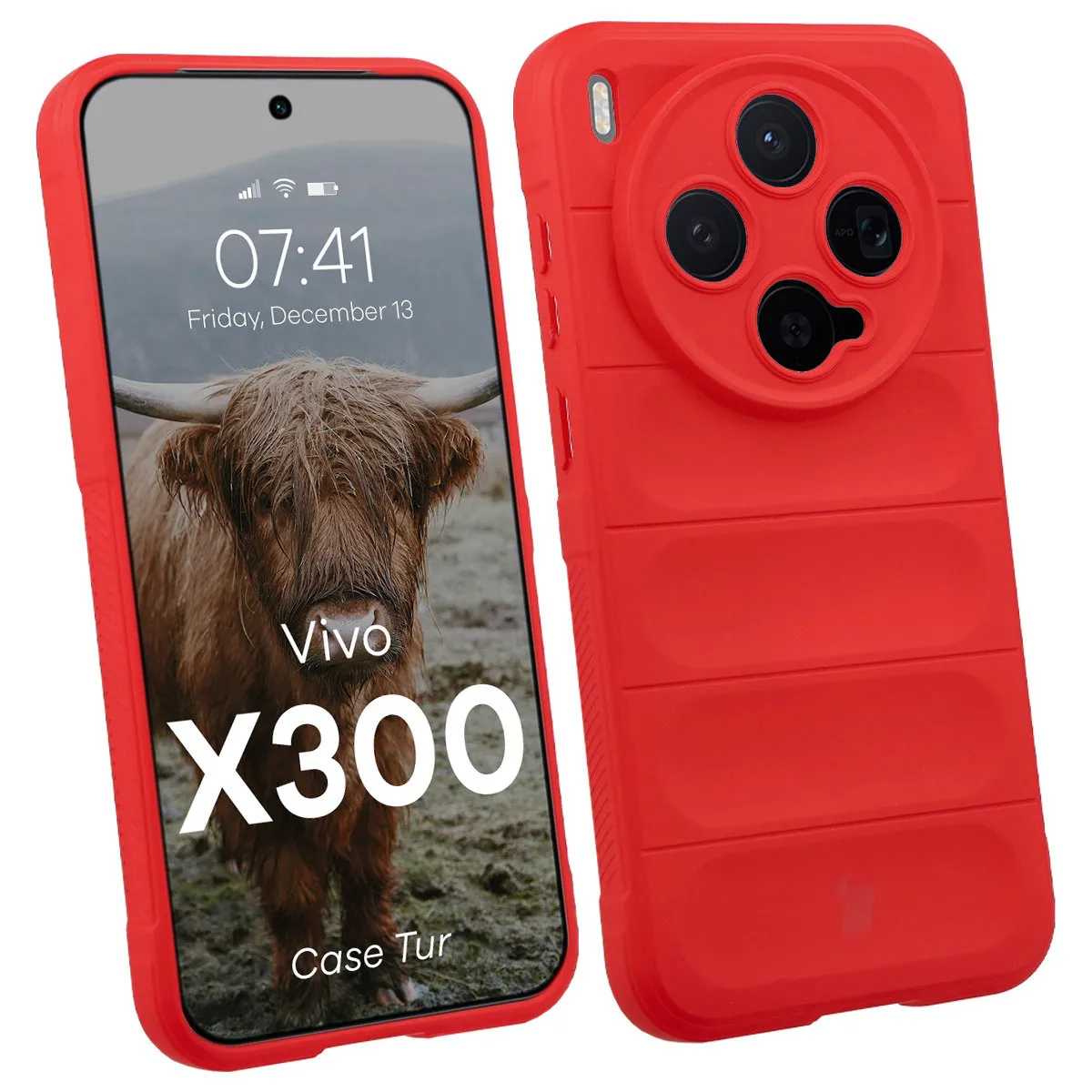 Etui Bizon Tur do Vivo X300 Czerwony