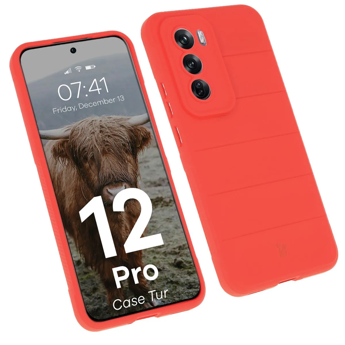 Etui Bizon Tur do Oppo Reno 12 Pro Czerwony