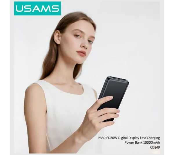 USAMS PB80 10000mAh 20W Biały