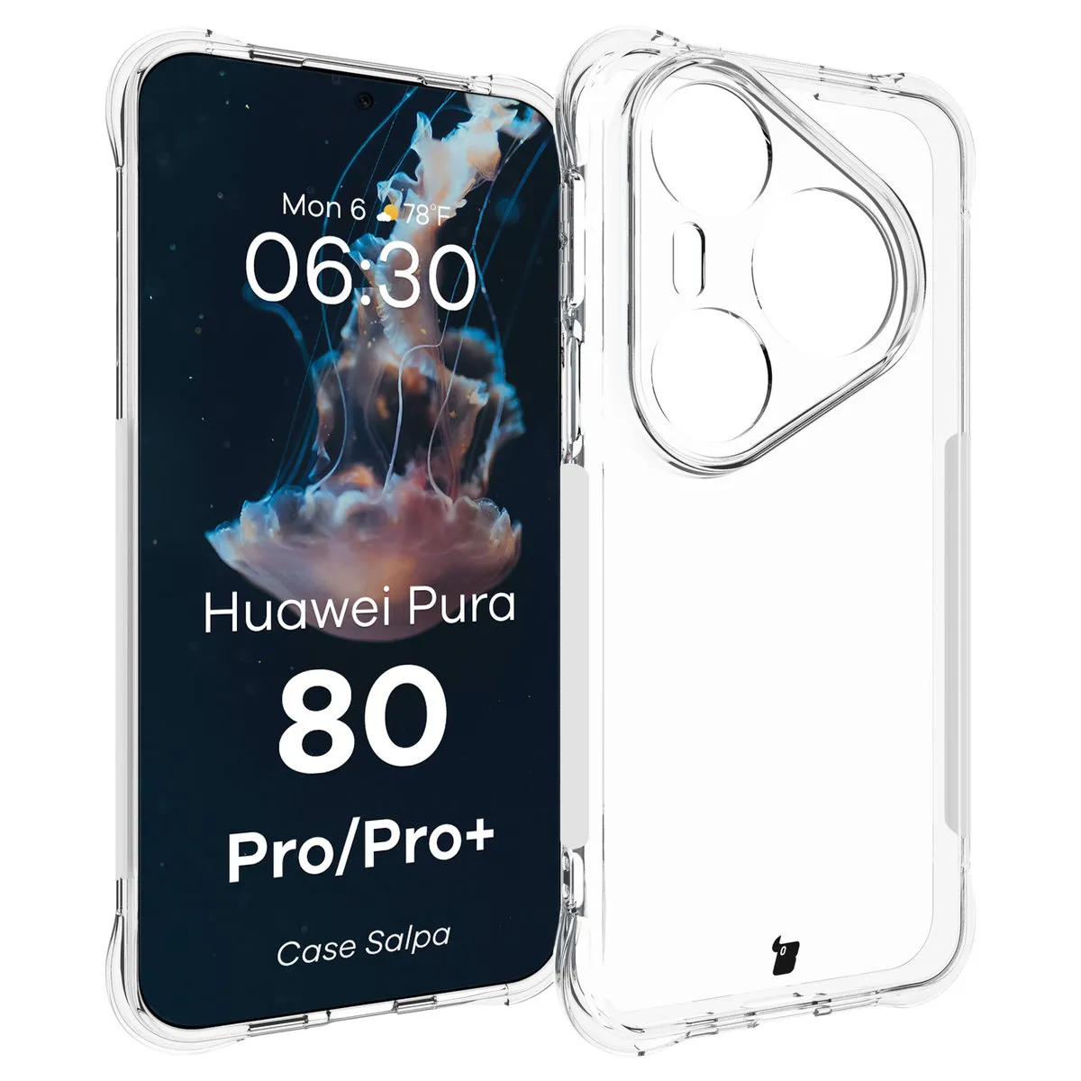 Etui Bizon Salpa do Huawei Pura 80 Pro / Huawei Pura 80 Pro Plus Przezroczysty