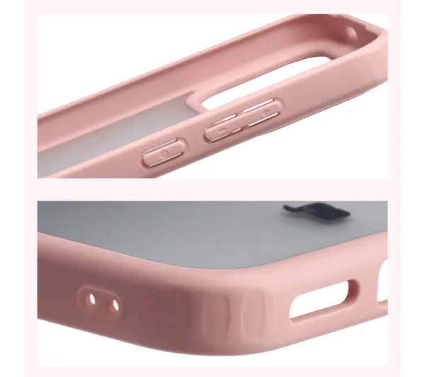 Bizon Angelo do Xiaomi POCO F8 Pro Półprzeźroczyste z różową ramką