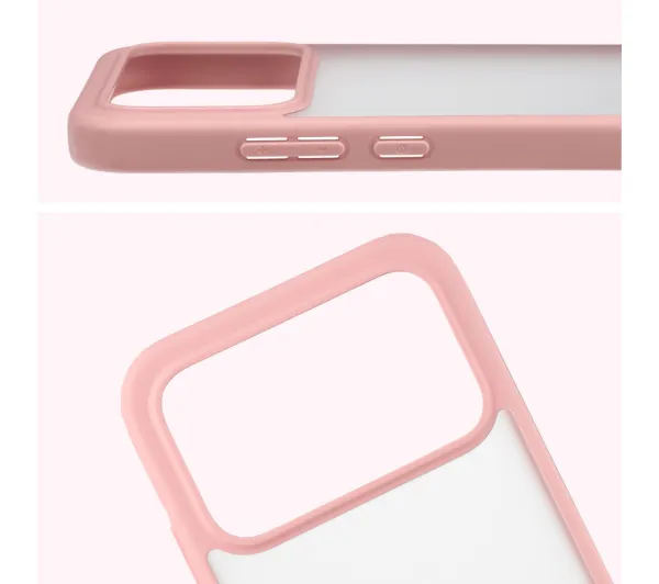 Bizon Angelo do Xiaomi POCO F8 Pro Półprzeźroczyste z różową ramką