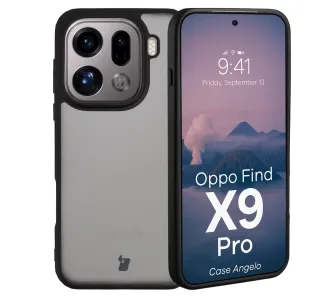 Etui Bizon Angelo do Oppo Find X9 Pro Przydymione-czarne