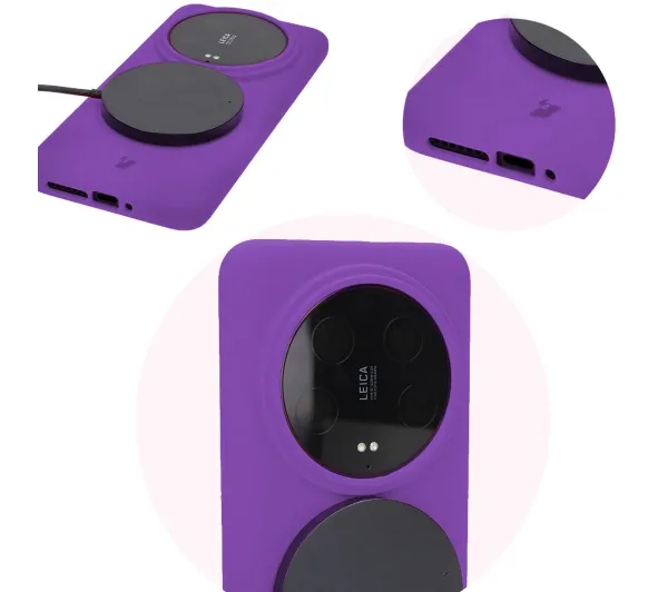 Bizon Soft Case do Xiaomi 14 Ultra Fioletowy
