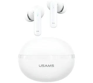 USAMS Echo E02 TWS ANC+ENC Dokanałowe Bluetooth 5.3 Biały