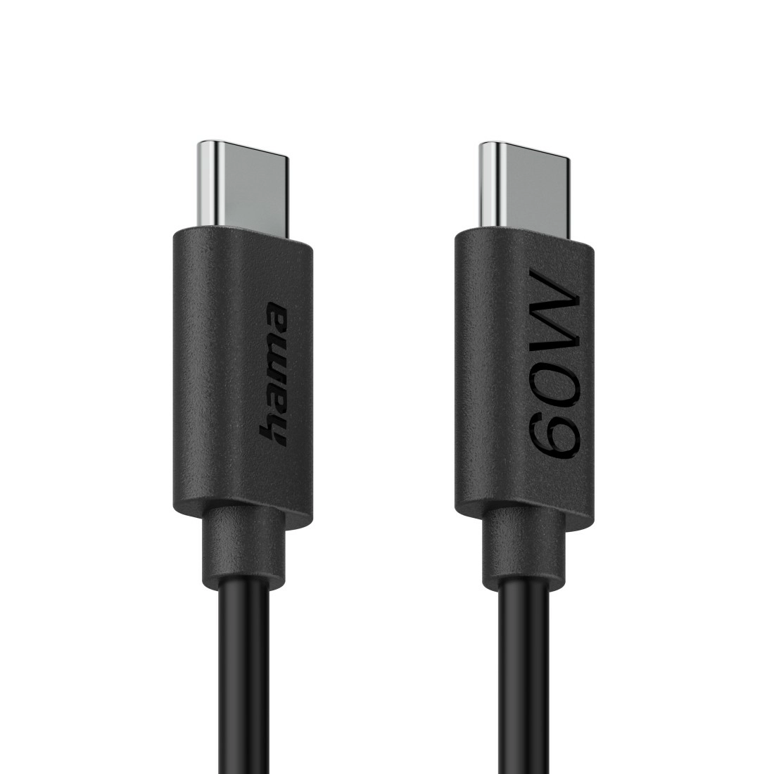 Kabel Hama 86446 USB-C do USB-C 60W 1,2m Czarny