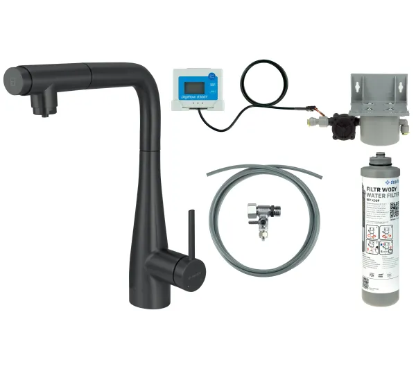 Baterie kuchenne - Deante Eridan Neo BREFN75M Czarny Stal szlachetna