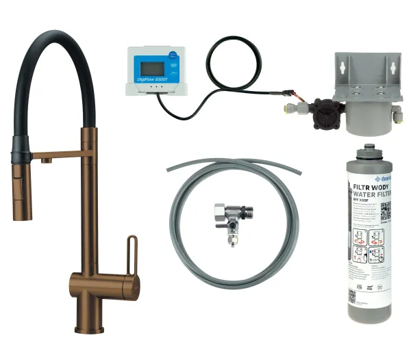 Baterie kuchenne - Deante Magnetic BRMFC75M Brązowy Stal szlachetna