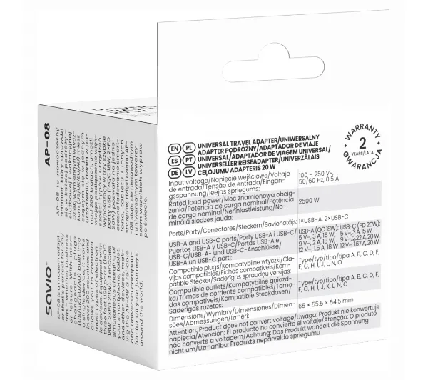 Savio AP-08 globalny 20W 