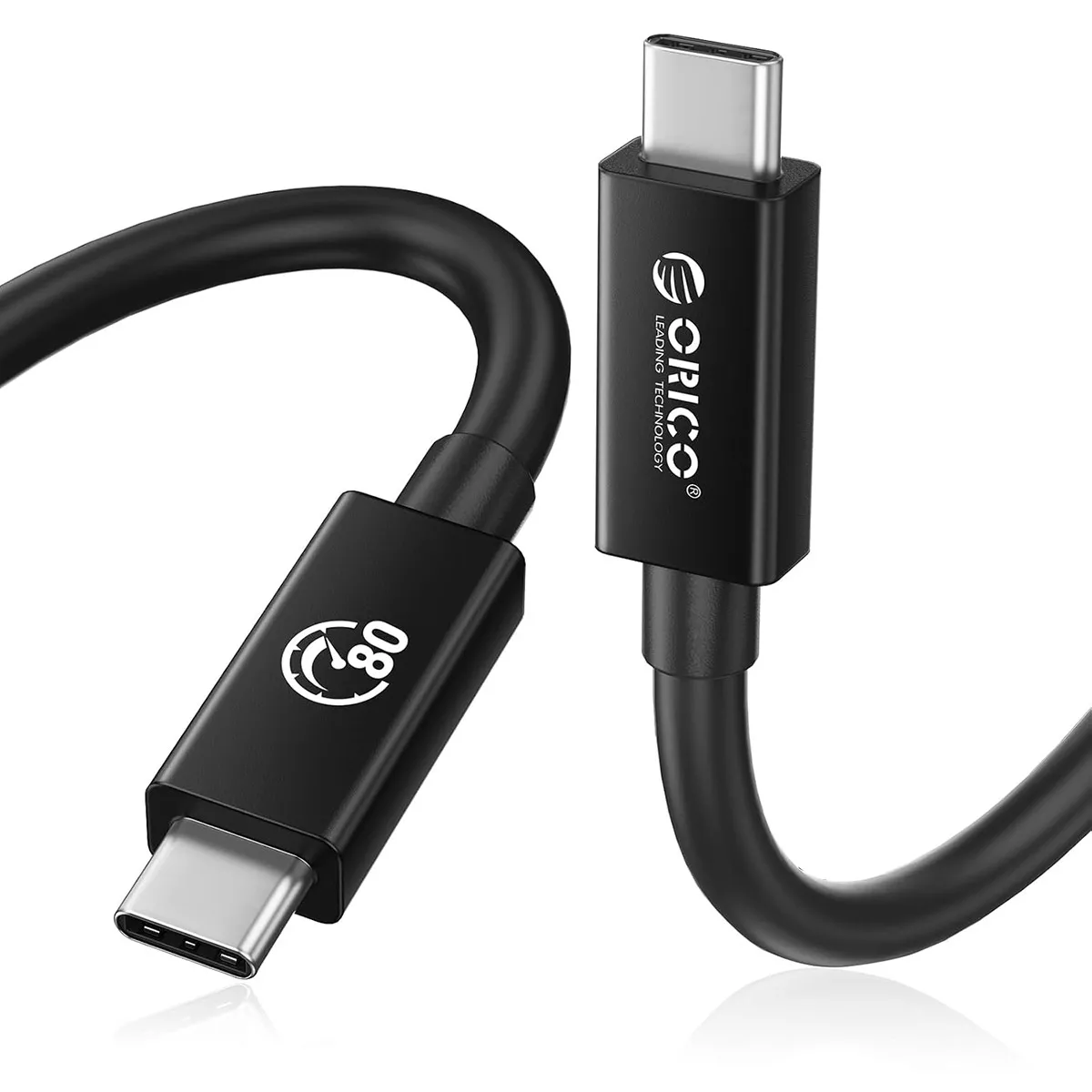 Kabel Orico TBZ5-15-BK-BP Thunderbolt 5 USB-C do USB-C 8K@60Hz 240W 1,5m Czarny