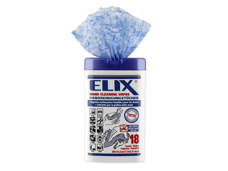 Chusteczki czyszczące Green Clean ELIX (18szt.) Do mycia rąk i narzędzi
