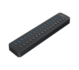 Hub USB Orico Aktywny CT2U3-16AB-EU-BK-BP 16xUSB-A 5Gbps BC 1.2 78W Czarny