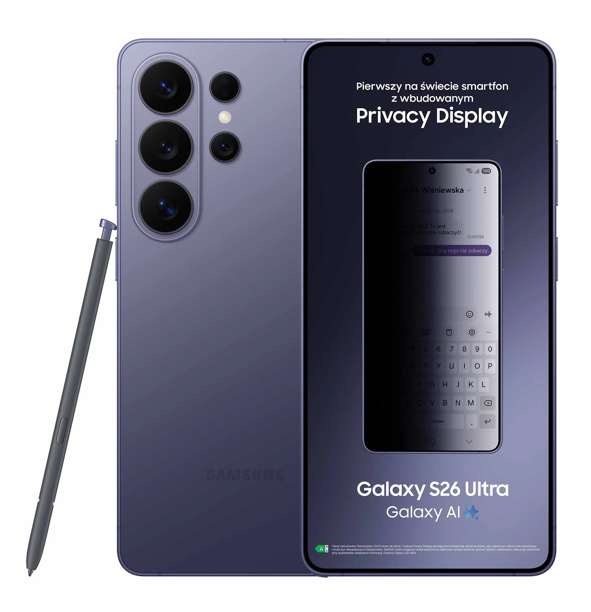 Samsung Galaxy S26 Ultra 12/512GB 6,9" 120Hz 200Mpix Fioletowy