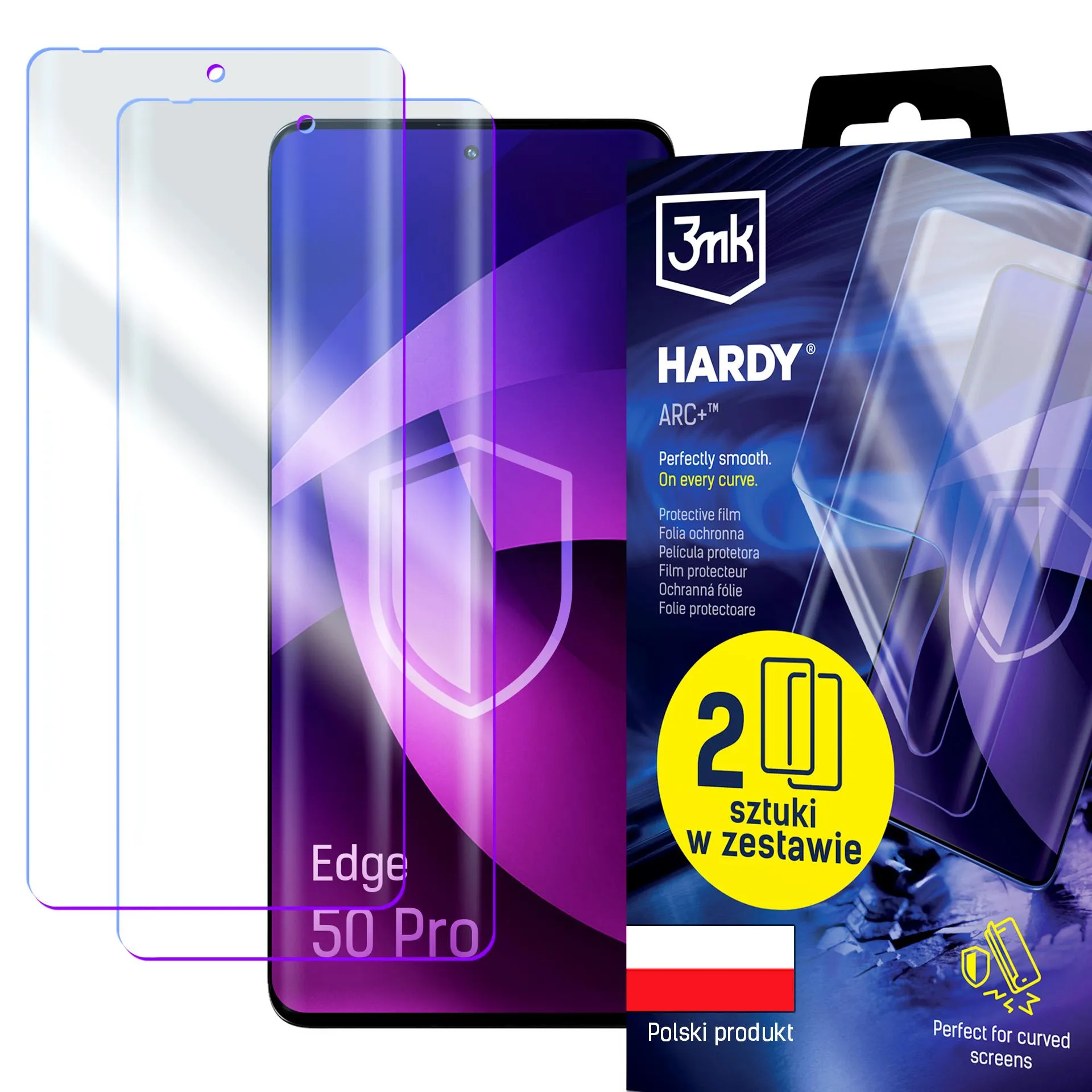 Folia ochronna 3mk Hardy ARC+ do Motorola Edge 50 Pro 2 sztuki