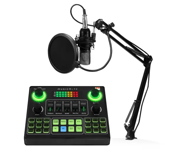 Musicmate MM-SD130 StreamMaster + Zestaw do nagrywania i streamingu Przewodowy Pojemnościowy Czarny