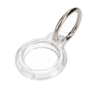 Etui Bizon z kółkiem do kluczy Case Locator Keychain do AirTag Przezroczysty