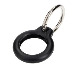 Etui Bizon z kółkiem do kluczy Case Locator Keychain do AirTag Czarny