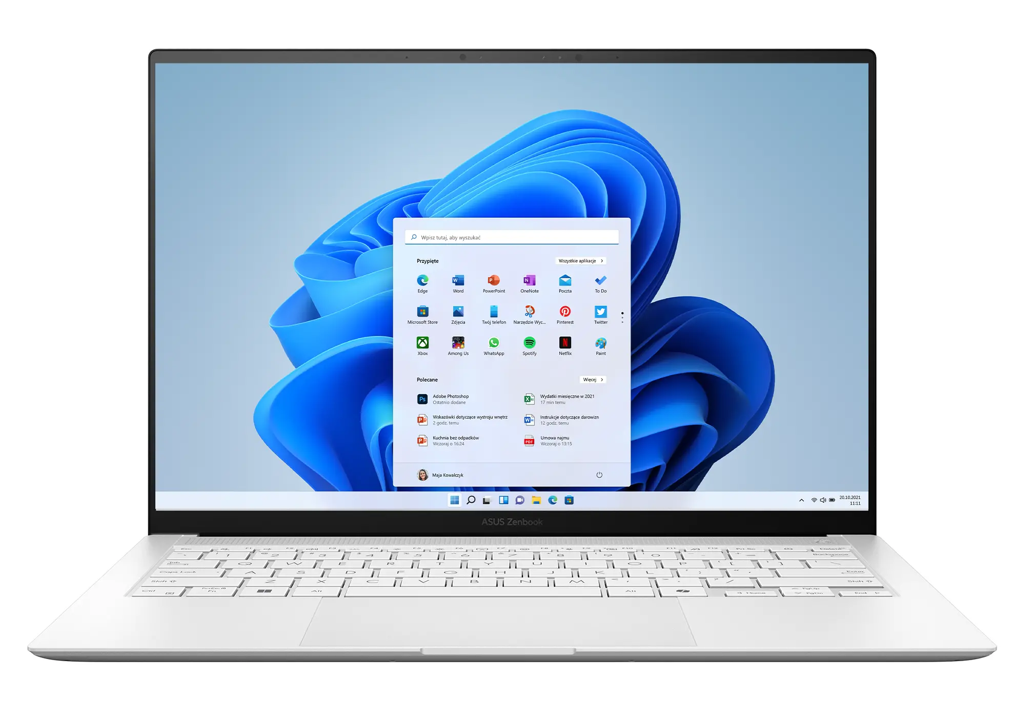 Laptop ASUS Zenbook S 14 OLED UX5406SA-QJ502W 14" Ultra 7 256V 16GB RAM 512GB Dysk SSD Win11 Biały Funkcje AI