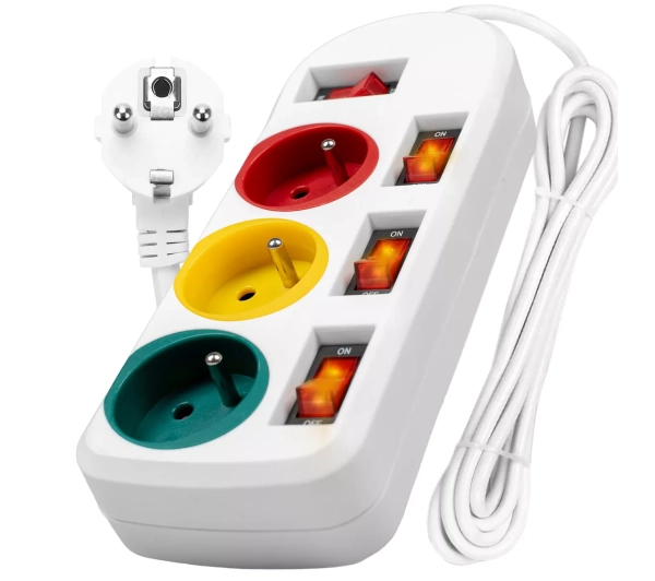 Vayox VA0400 3 gniazda 1,5m Biały