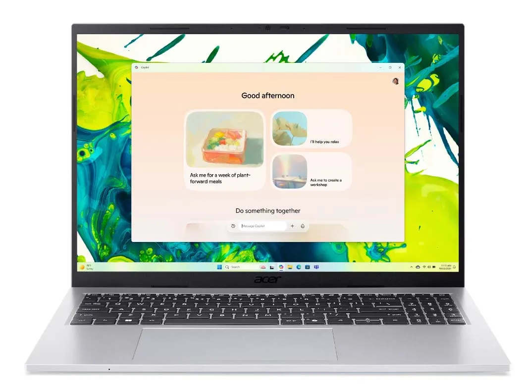 Laptop Acer Aspire Go 16 AG16-71P 16" Core 5 120U 32GB RAM 1TB Dysk SSD Win11 Srebrny Funkcje AI