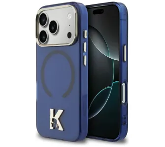 Etui Karl Lagerfeld IML K Head Logo MagSafe do iPhone 17 Pro Max Niebieski