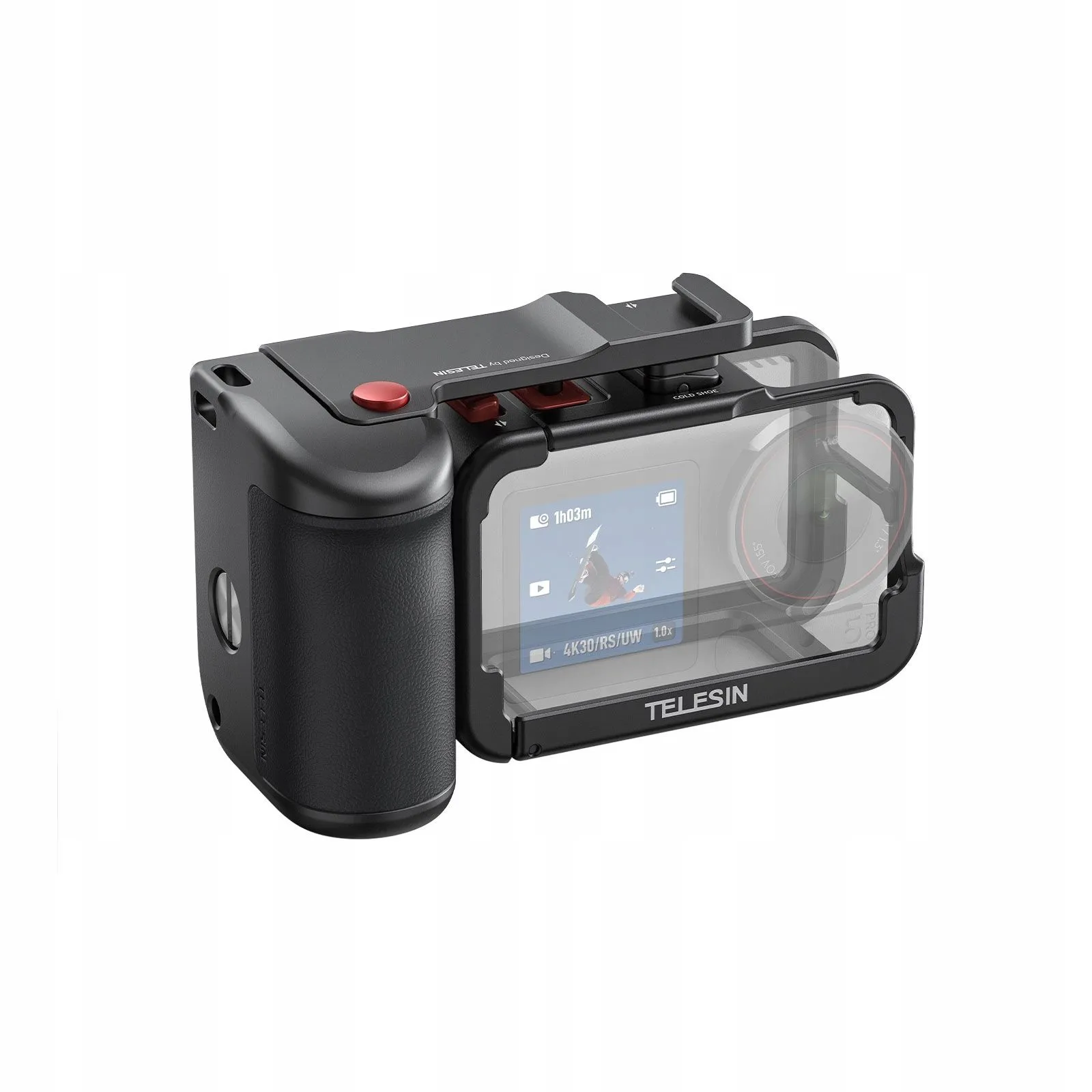 Uchwyt grip Telesin S6-FMS-22-TDJ do DJI Action 5 PRO Czarny