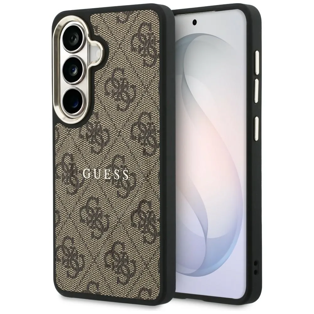 Etui Guess 4G Embossed Ring MagSafe do Galaxy S26 Brązowy
