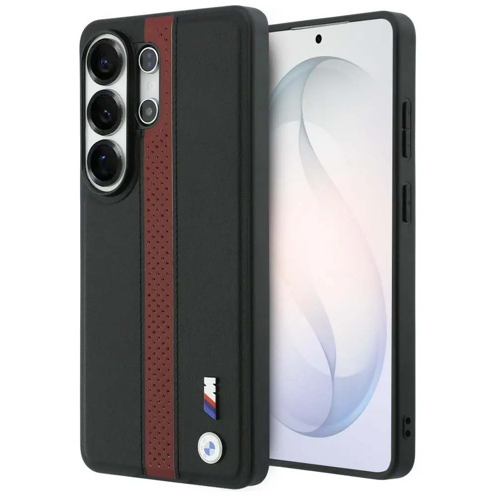 Etui BMW Perforated Stripe Logo MagSafe do Galaxy S26 Ultra Czerwony