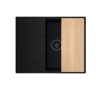 Zlewozmywak Globalo Virella 45.1 BL Granitowy Czarny