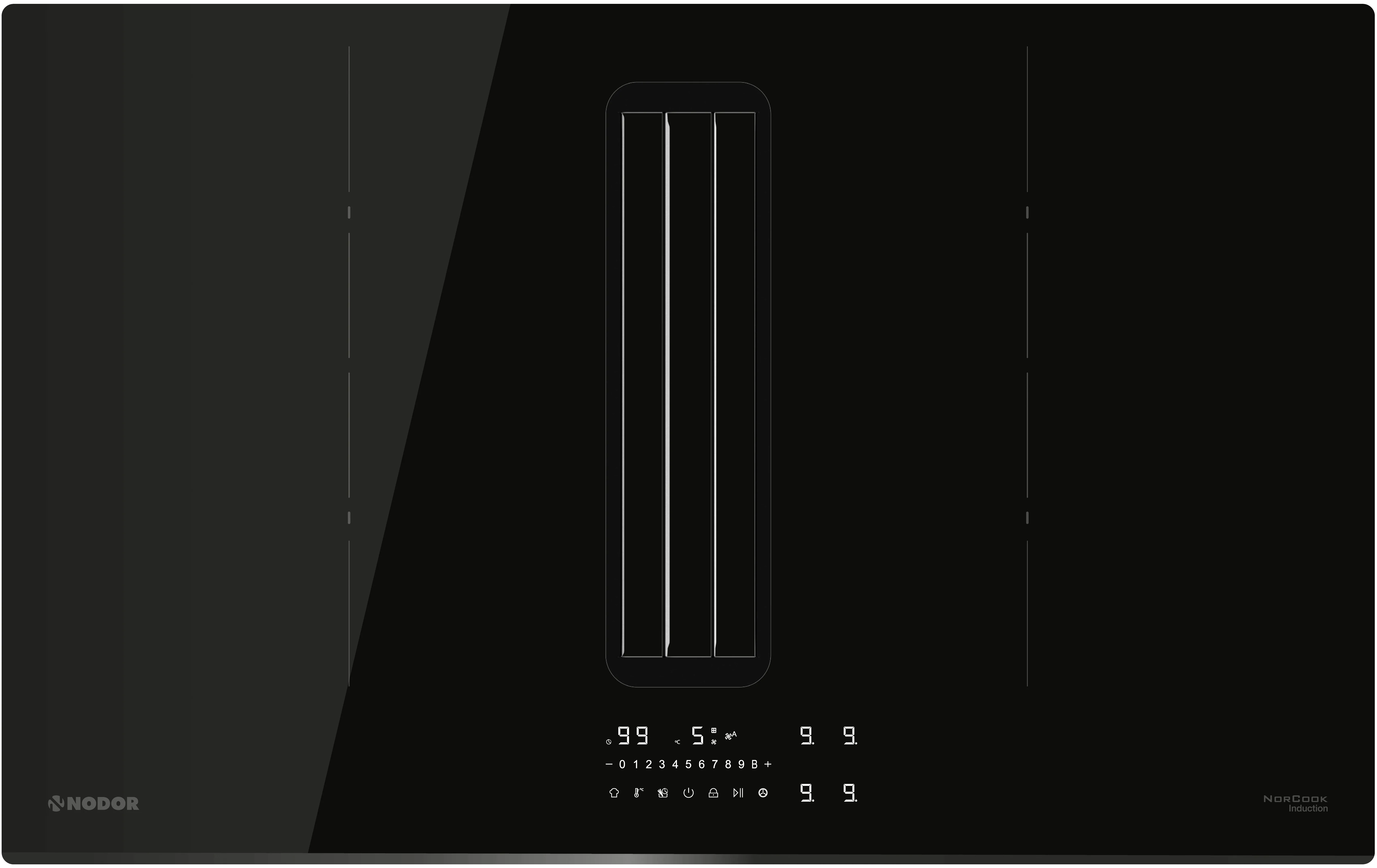 Płyta indukcyjna z okapem Nodor NorCook IS N8426 BK 83cm