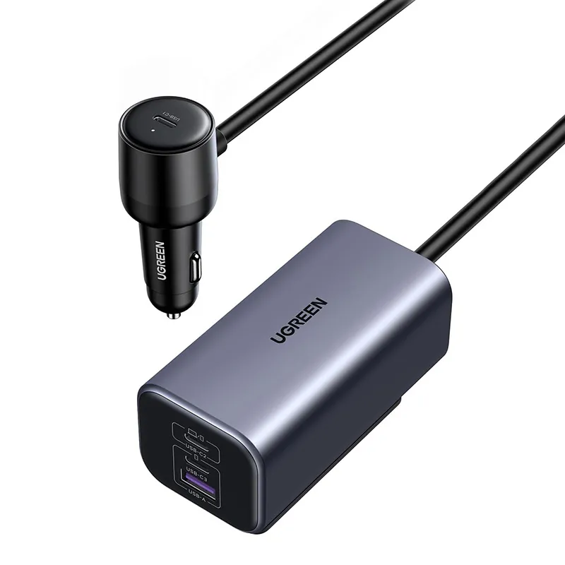 Ładowarka samochodowa UGREEN EC706 USB-A 3x USB-C 150W Czarny