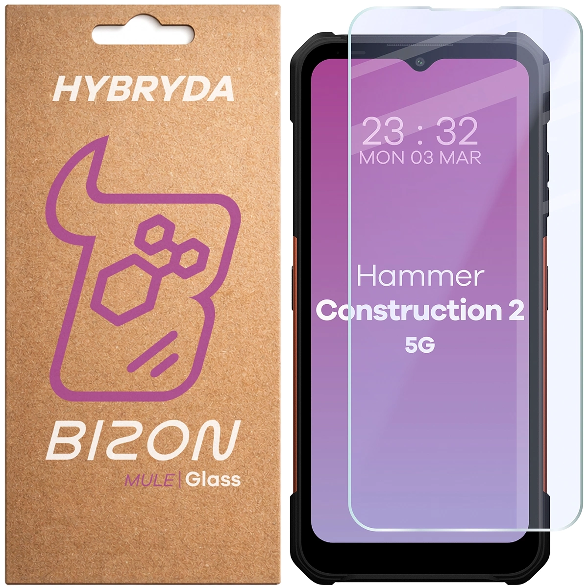 Szkło hybrydowe Bizon elastyczne Glass Mule do HAMMER Construction 2 5G / Military Edition / Thermal 5G / Thermal 5G Military Edition