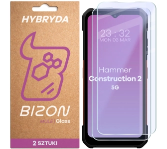 Szkło hybrydowe Bizon Glass Mule Duo do Hammer Construction 2 5G/Military Edition/Thermal 5G/Thermal 5G Military Edition 2 sztuki