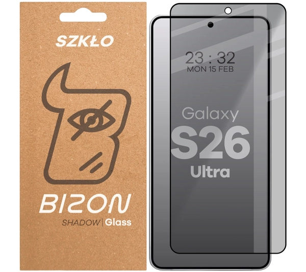 Bizon prywatyzujące z ramką Glass Edge Shadow do Galaxy S26 Ultra