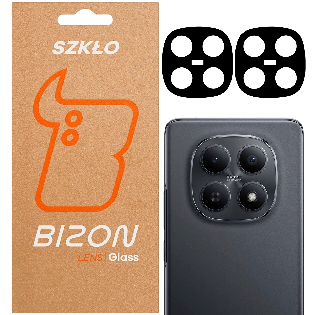 Szkło ochronne Bizon na aparat Glass Silk Lens do Xiaomi Redmi Note 15 5G / Poco M8 5G 2 sztuki