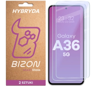 Szkło hybrydowe Bizon Glass Mule Duo do Galaxy A36 5G 2 sztuki