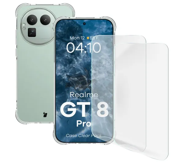Bizon Case Clear Pack do Realme GT 8 Pro Przezroczysty