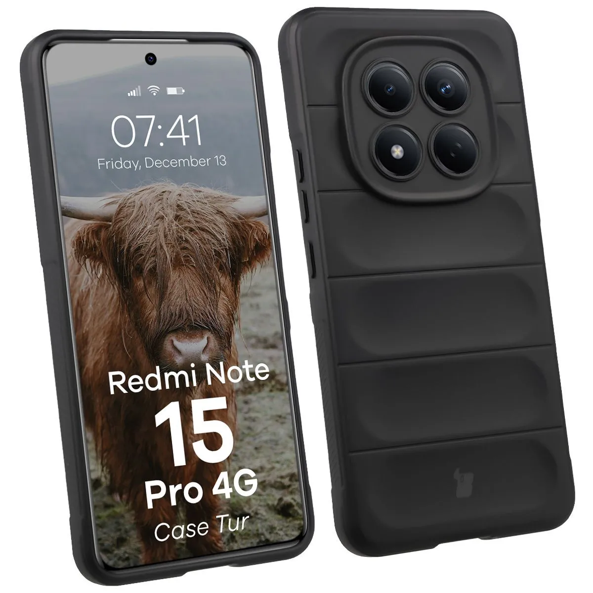 Etui Bizon Tur do Xiaomi Redmi Note 15 Pro 4G Czarny