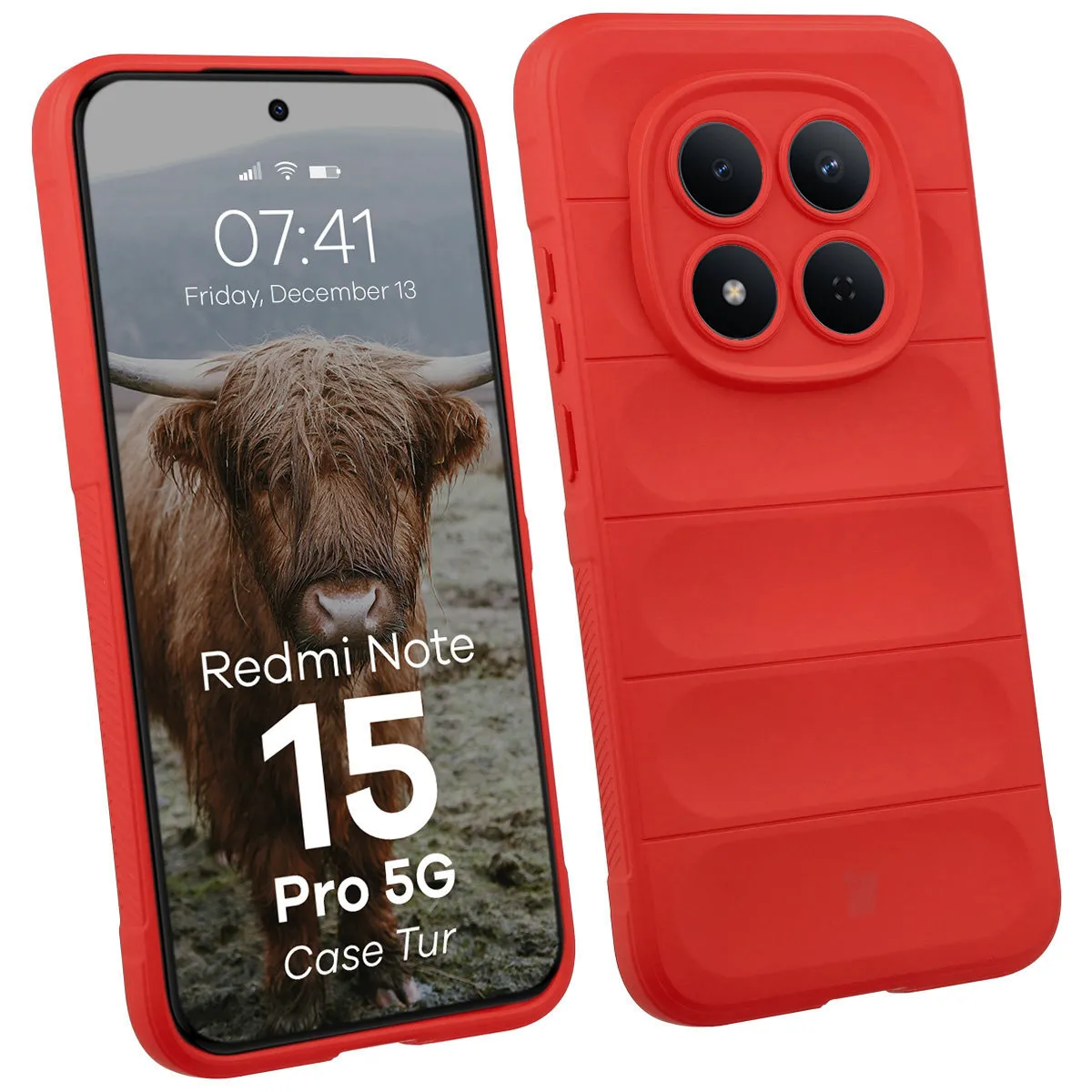 Etui Bizon Tur do Xiaomi Redmi Note 15 Pro 5G Czerwony
