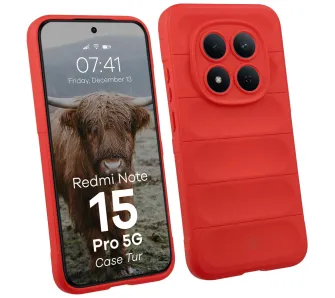 Etui Bizon Tur do Xiaomi Redmi Note 15 Pro 5G Czerwony