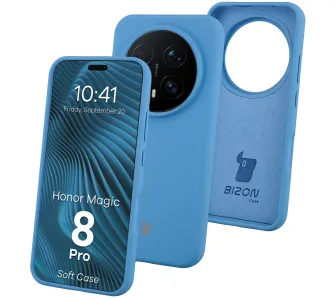 Etui Bizon Soft do Honor Magic8 Pro Niebieski
