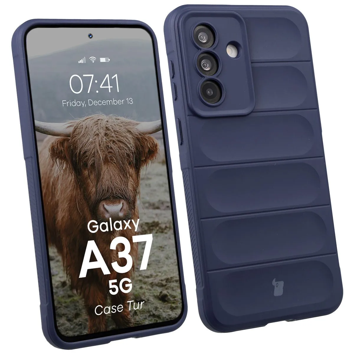 Etui Bizon Tur do Galaxy A37 5G Granatowy