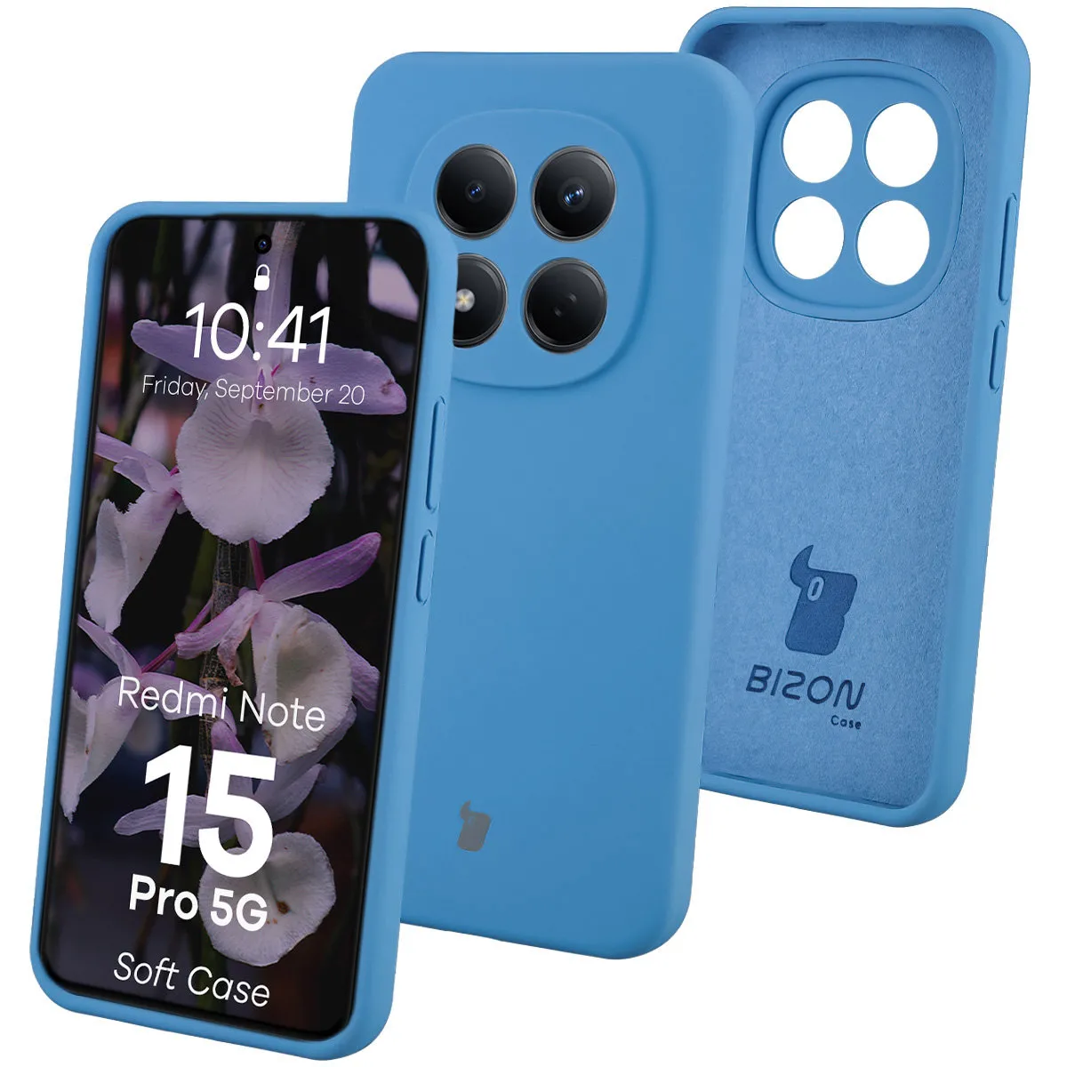 Etui Bizon Soft do Xiaomi Redmi Note 15 Pro 5G Niebieski